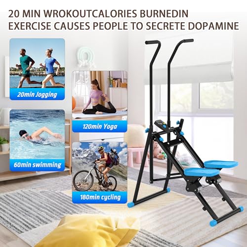 Stair Stepper for Home Gym, Vertical Climber with Adjustable Handlebar, 330LBS Capacity C11099