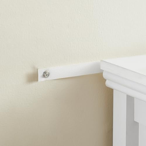 6 Drawer Dresser Chest with Metal Handles, White K1734