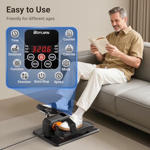 Under Desk Elliptical Machine for Home Office, Quiet Electric Seated Pedal Exerciser V66123