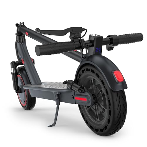 Electric Scooter, 10" /8.5" Solid Tires, 500W/350W Motor,19/22Mph, 22/28/52 Miles Long Range, Folding E-Scooter with Dual Suspension and Braking System