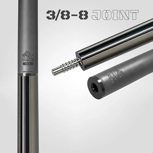 RHINO Nebula 2 Pool Cue - Carbon Fiber Shaft, Composite Butt, 12.4mm B23495
