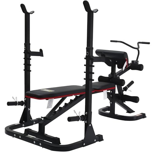 Adjustable Weight Bench with Leg Extension and Preacher Pad for Home Gym K47047
