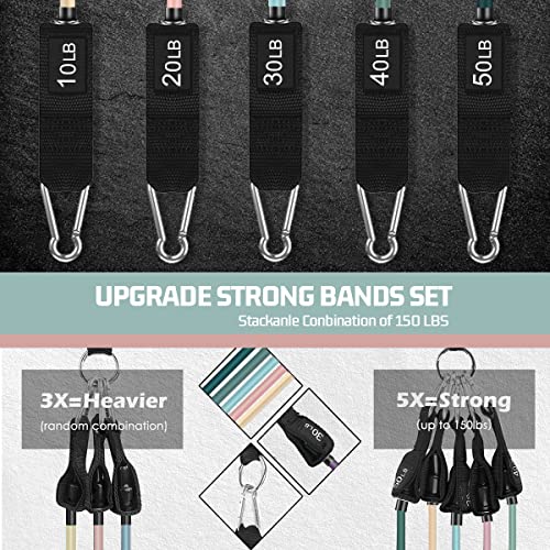 VEICK Resistance Bands with Handles for Home Workout O75059