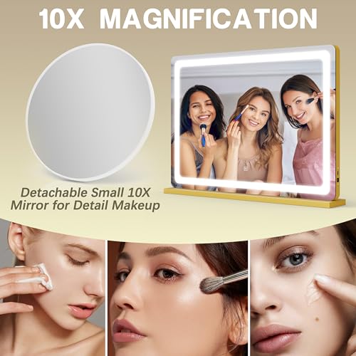 Vanity Mirror with Lights, 12.6"×15" LED Makeup Mirror, Touch Control Dimmable D52089