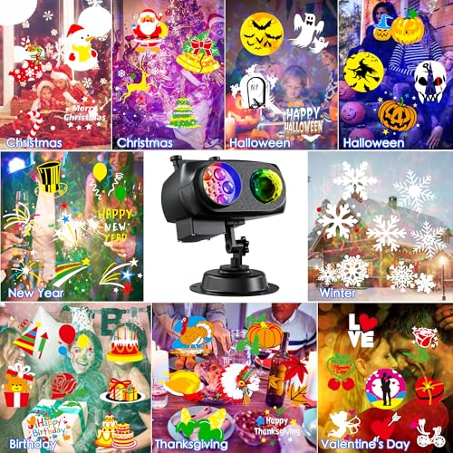 Halloween Christmas Projector Lights Outdoor with Remote, Waterproof Holiday Decor N1281