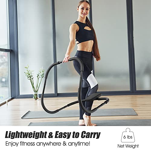 GYMAX Ab Cruncher Abdominal Trainer with Padded Headrest for Core Muscle Home Gym B873