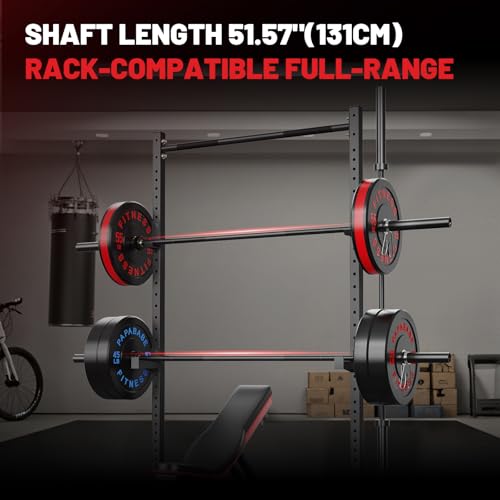PAPABABE Olympic Barbell 2-inch 45lb Weight Bar for Strength Training V204840