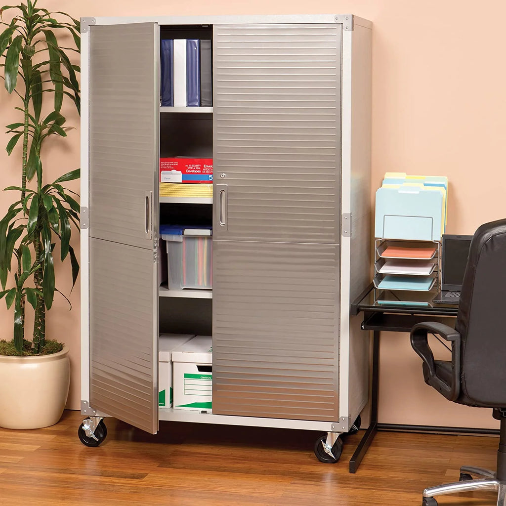 Seville Classics UltraHD Mega Steel Storage Cabinet 48"W x 24"D x 72"H Granite Z96086