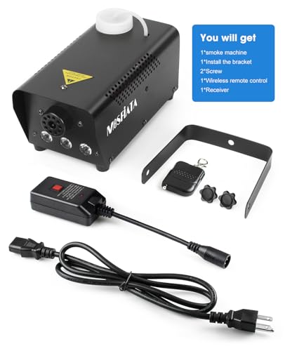 MOSFiATA 600W Fog Machine with RGB LED Lights and Remote Control E8210