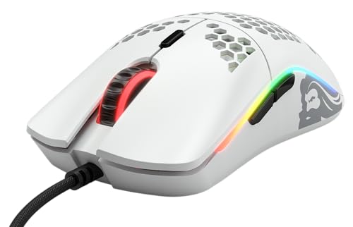 Glorious Model D Wired Gaming Mouse - 68g Honeycomb RGB Ergonomic, Matte White M160012
