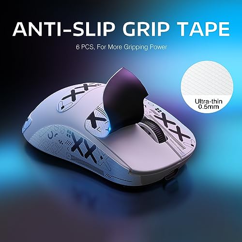 ATTACK SHARK X3 Wireless Gaming Mouse, 49g Ergonomic, PAW3395 26K DPI, White C238377