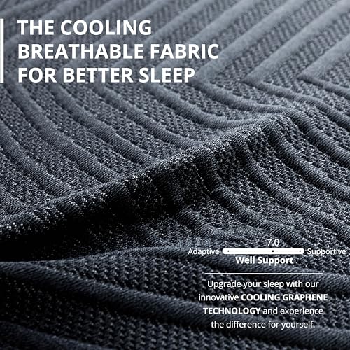 EGOHOME 14 Inch King Size Memory Foam Mattress, Cooling Copper Gel, Medium Firm L623776