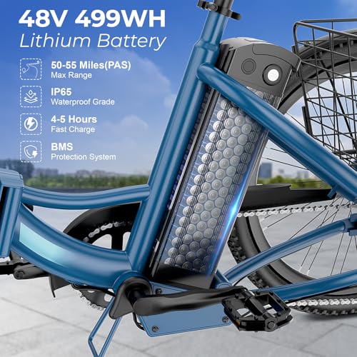 ANCHEER Electric Tricycle for Adults, 350W Folding 3-Wheel Ebike, 48V 499Wh S15636