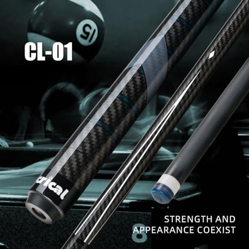 CRICAL Carbon Fiber Pool Cue Stick 58" with 12.5mm Tip J317692