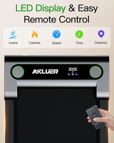 Akluer Walking Pad with Incline, 2.5 HP Under Desk Treadmill for Home L144230