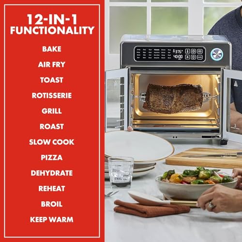Emeril Lagasse Extra Large French Door Air Fryer Toaster Oven Combo, 26QT, Stainless Steel D86615