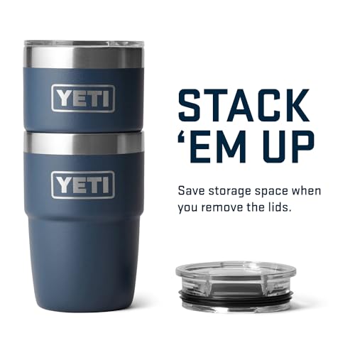 YETI Rambler 8 oz Stackable Cup, Stainless Steel, Vacuum Insulated with MagSlider Lid S120489