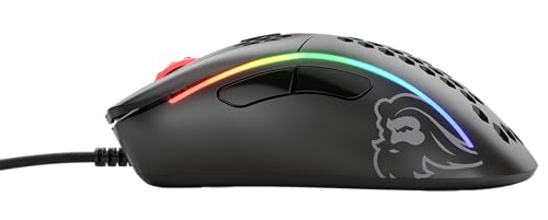 Glorious Model D Wired Gaming Mouse - 68g Honeycomb RGB Ergonomic, Matte White M160012