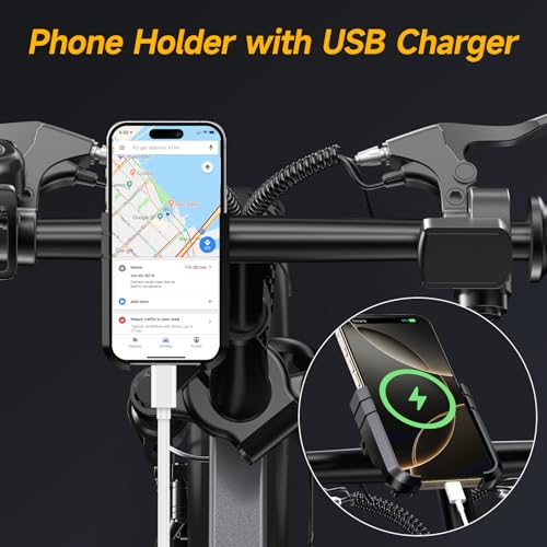 Folding Electric Bike for Adults, 20MPH, 45 Miles Range, Removable Battery Q46926