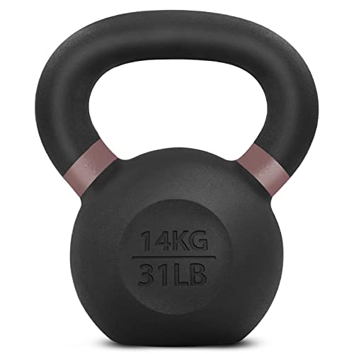 Yes4All Powder Coated Cast Iron Kettlebell Weight Set for Home Gym N15817