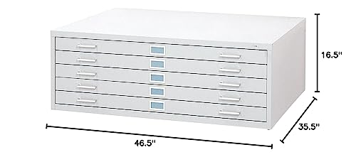 Safco Products 4997WHR Flat File Closed Base for 5-Drawer, White R19808