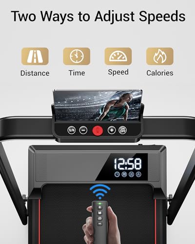 14% Incline Walking Pad Treadmill, 3-in-1 Portable Under Desk, 2.5 HP Brushless, 300 LBS Capacity J9866