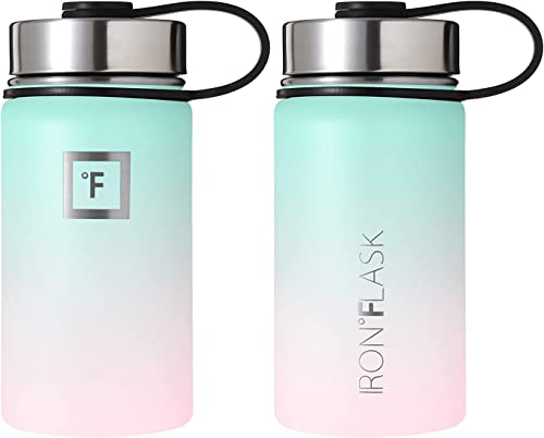 IRON °FLASK Stainless Steel Insulated Water Bottle with 3 Lids, 40 oz U19688