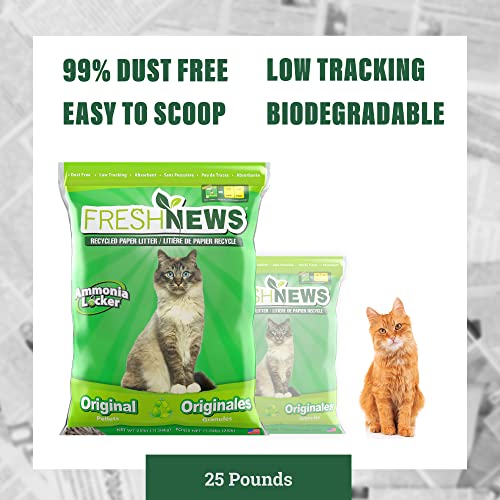 Fresh News Recycled Paper Pellet Cat Litter, 25 lb Z157