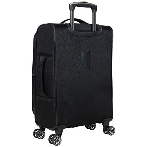 Kenneth Cole REACTION Rugged Roamer Softside 8-Wheel Spinner Luggage, Black, 20-Inch Carry-On N740