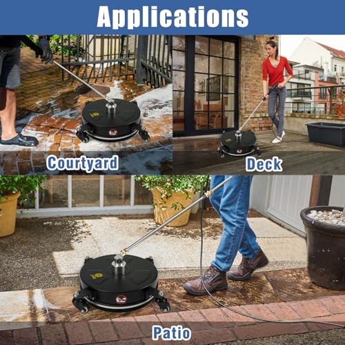 JANZ Pressure Washer Surface Cleaner 14 Inch with 4 Wheels J74032