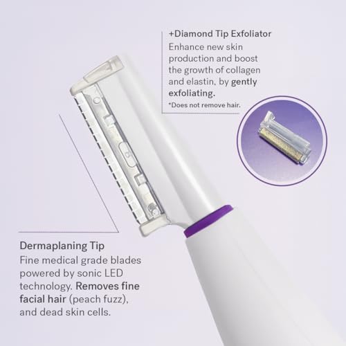 Michael Todd Beauty Sonicsmooth Pro+ Dermaplane Razor for Women with LED Light Q15895