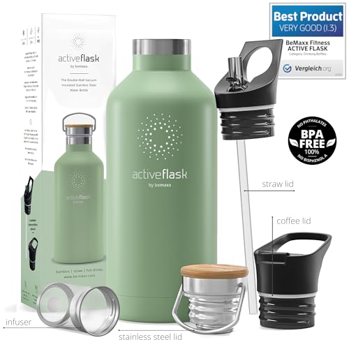Active Flask 18/32 oz Stainless Steel Insulated Water Bottle with Straw P203