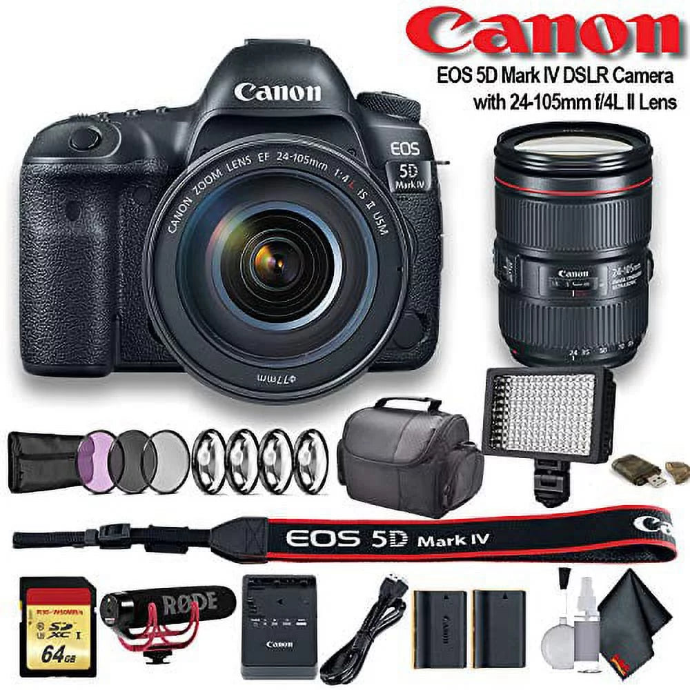 Canon EOS 5D Mark IV DSLR Camera with 24-105mm f/4L II Lens Bundle F83495