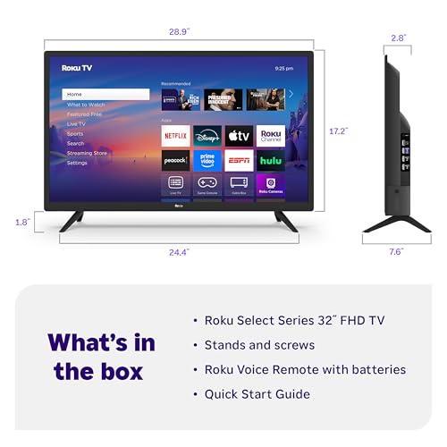 Roku Smart TV 40-Inch Select Series 1080p Full HD LED Television with Voice Remote P76588