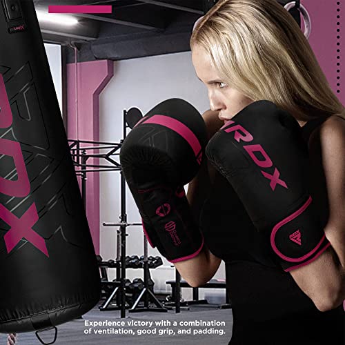 RDX Boxing Gloves Pro Training Sparring Maya Hide Leather Muay Thai MMA Kickboxing Adult Ventilated Palm R71478