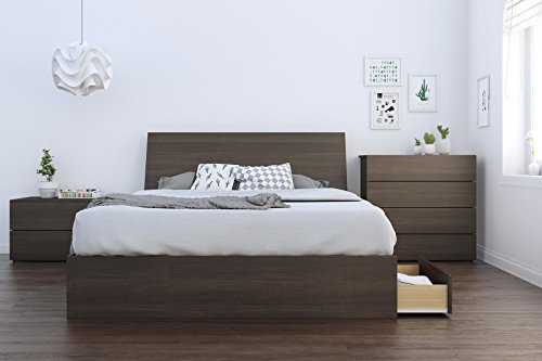 Nexera 225930 Storage Headboard Queen Ebony N174532