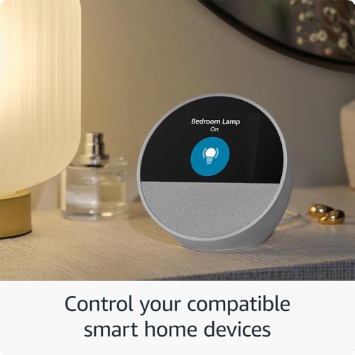Amazon Echo Spot Smart Alarm Clock with Alexa, Black J64550