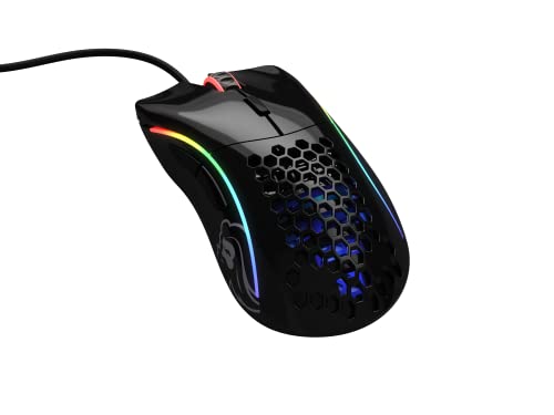 Glorious Model D Wired Gaming Mouse - 68g Honeycomb RGB Ergonomic, Matte White M160012