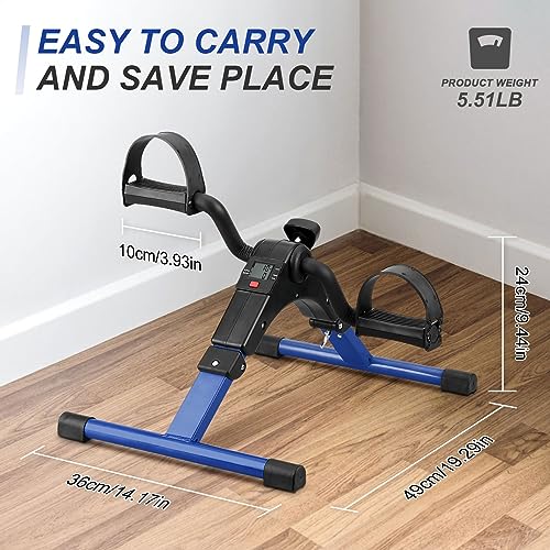 Uten Folding Pedal Exerciser, Under Desk Bike with LCD Monitor C98402
