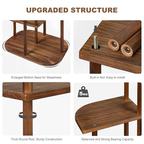 5 Tier Wood Plant Stand Indoor Plant Shelf I892791