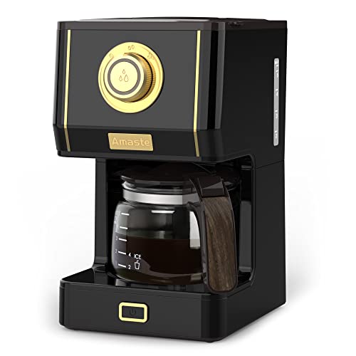 Amaste Drip Coffee Maker, Coffee Machine with 25 Oz Glass Coffee Pot, Retro Style Coffee Maker with Reusable Filter & Three Brewing Modes, 30minute-Warm-Keeping, Matcha Green