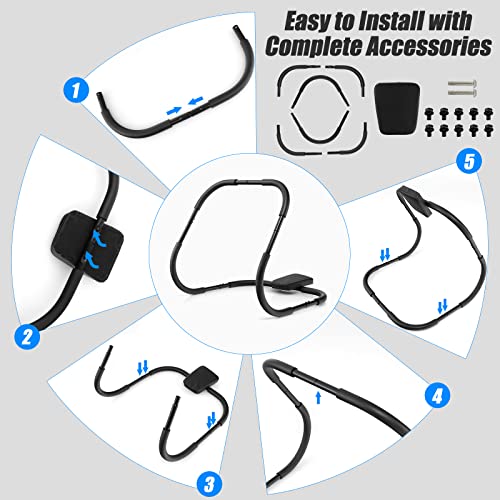GYMAX Ab Cruncher Abdominal Trainer with Padded Headrest for Core Muscle Home Gym B873