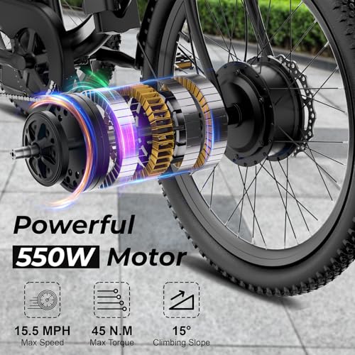 ANCHEER Electric Tricycle for Adults, 600W Folding 3-Wheel Ebike, 55 Miles Range W6516