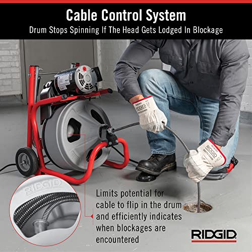 RIDGID K-400 Drain Cleaning Drum Machine Kit with 1/2" x 75' Cable I39446