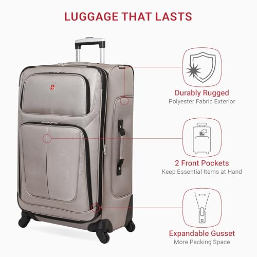 SwissGear Sion Softside Expandable Luggage, Black, 29-Inch C81483