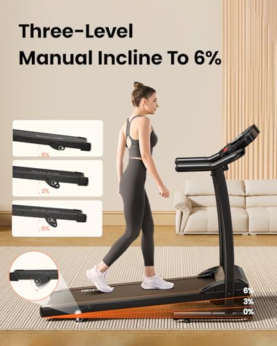3.0HP Folding Treadmill with Incline for Home, 240 Lbs Capacity M348996