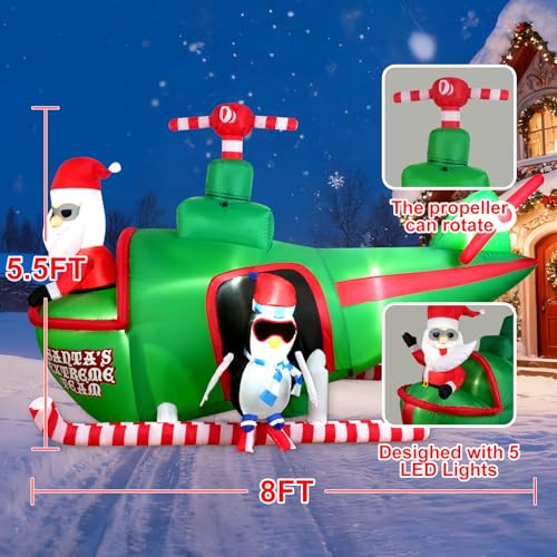 HFO 8 FT Halloween Inflatable Pumpkin Reaper Ghost with LED Lights W411