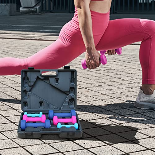 Gymenist Dumbbell Set with Hard Plastic Case, 3 Pairs F6725