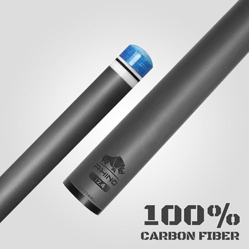 RHINO Nebula 2 Pool Cue - Carbon Fiber Shaft, Composite Butt, 12.4mm B23495