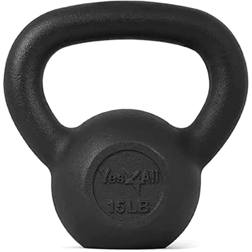 Yes4All 5-80 lbs Cast Iron Kettlebell for Strength Training M7531